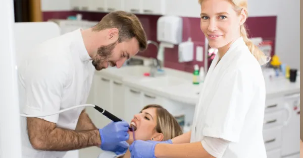 Endodontist in San Francisco providing dental care during a patient treatment